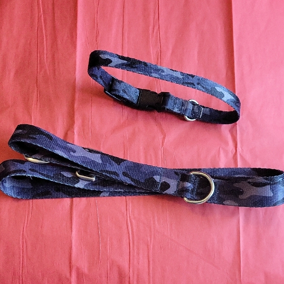 Camouflage Dog Collar and Leash Set - Picture 1 of 4